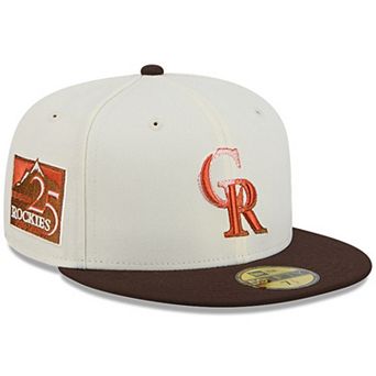 Men's New Era Natural/Brown Colorado Rockies Pumpkin Spice 59FIFTY Fitted Hat
