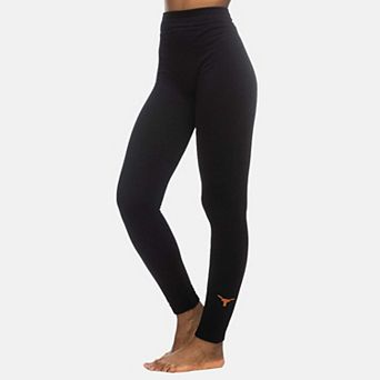 Women's ZooZatz Black Texas Longhorns Fleece Leggings