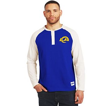 Men's Darius Rucker Collection by Fanatics Royal/White Los Angeles Rams Henley Long Sleeve T-Shirt