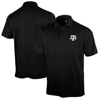 Men's Antigua Black Texas A&M Aggies Unshakeable Solid Polo