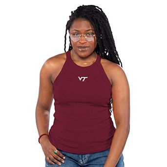 Women's ZooZatz Maroon Virginia Tech Hokies Tri-Blend Racerback Ribbed Tank Top