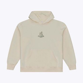 Men's Mitchell & Ness Cream Miami Hurricanes Core Icon Fleece Hoodie