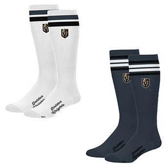 Women's PRO Compression Vegas Golden Knights Varsity Stripe Knee-High Compression Socks Two Pack