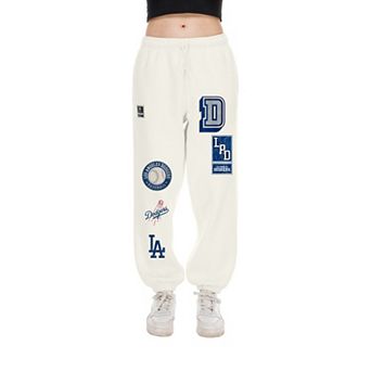 Women's New Era Light Beige Los Angeles Dodgers Fan Collection Dune Dust Brushed Fleece Sweatpants