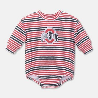 Newborn & Infant ZooZatz Scarlet Ohio State Buckeyes Cozy Fleece Bodysuit