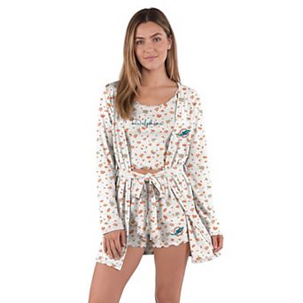 Women's Concepts Sport Heather Gray/Orange Miami Dolphins Cora Hacci Knit Sleep Set