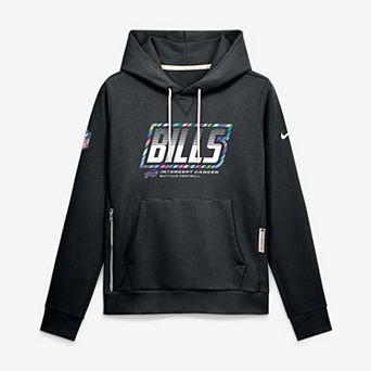Women's Nike Black Buffalo Bills 2026 NFL Crucial Catch Sideline Standard Issue Dri-FIT Pullover Hoodie