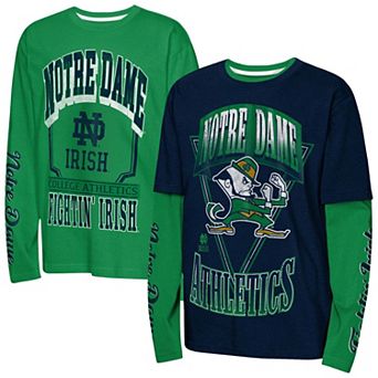 Preschool Outerstuff Navy/Green Notre Dame Fighting Irish The Mix 2.0 3-in-1 Combo T-Shirt