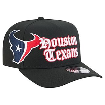 Men's New Era Black Houston Texans Proud A-Frame 9FIFTY Snapback Hat