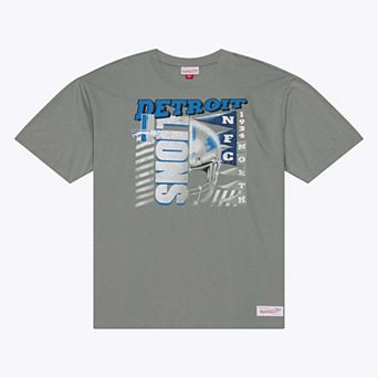 Men's Mitchell & Ness Gray Detroit Lions Core Essentials Street Graphic Short Sleeve T-Shirt
