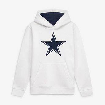 Youth Outerstuff Dallas Cowboys White Prime Fleece Hoodie