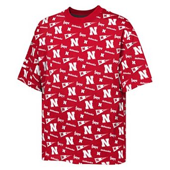 Youth Outerstuff Scarlet Nebraska Huskers Scramble All Over Print T-Shirt