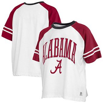 Women's Pressbox White Alabama Crimson Tide Sky Colorblock T-Shirt