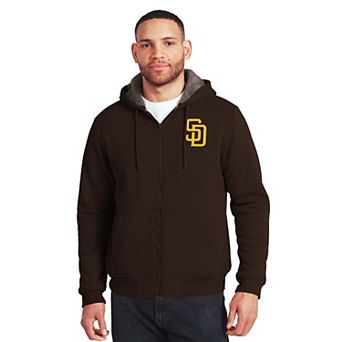 Men's Darius Rucker Collection by Fanatics Brown/Gray San Diego Padres Sherpa Lined Full-Zip Sweatshirt