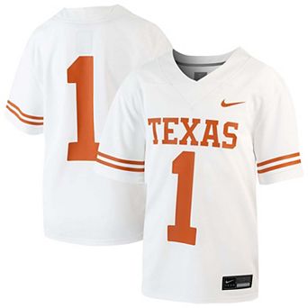 Youth Nike #1 White Texas Longhorns Untouchable Football Jersey