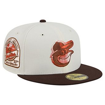 Men's New Era Natural/Brown Baltimore Orioles Pumpkin Spice 59FIFTY Fitted Hat
