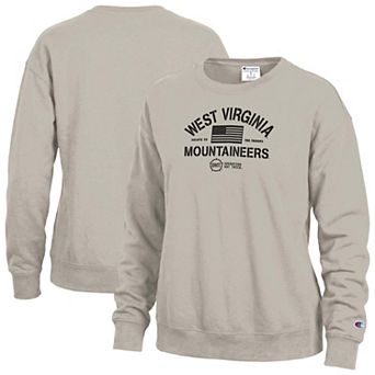 Women's Champion Tan West Virginia Mountaineers Operation Hat Trick Powerblend Sweatshirt