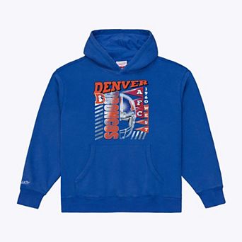 Men's Mitchell & Ness Royal Denver Broncos Core Essentials Street Graphic Fleece Hoodie