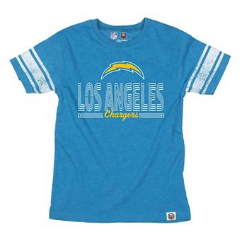 Youth Wes & Willy Powder Blue Los Angeles Chargers Football Jersey T-Shirt