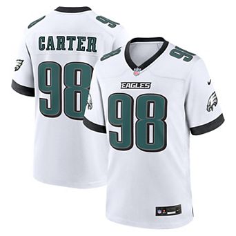 Men's Nike Jalen Carter White Philadelphia Eagles Game Jersey