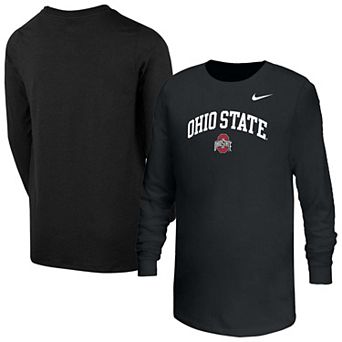 Youth Nike Black Ohio State Buckeyes Arched Core Long Sleeve T-Shirt