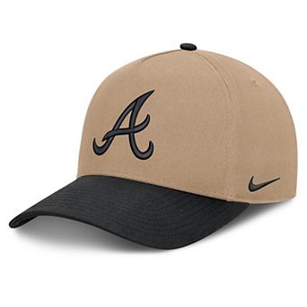 Men's Nike Khaki/Black Atlanta Braves Rise A-Frame Adjustable Hat