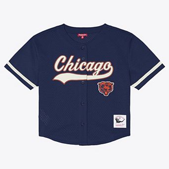 Women's Mitchell & Ness Navy Chicago Bears Retro Roots Baseball Jersey
