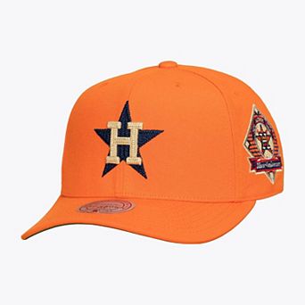 Men's Mitchell & Ness Orange Houston Astros Secondary Pop Pro Snapback Hat