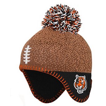 Infant Outerstuff Brown Cincinnati Bengals Football Head Knit Hat