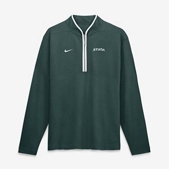 Men's Nike Green Michigan State Spartans Courtside Victory Dri-FIT Half-Zip Pullover