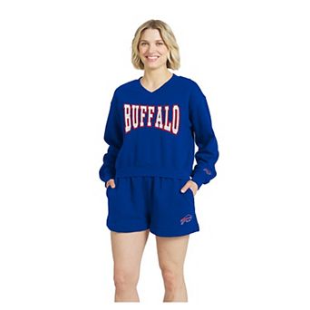Women's WEAR by Erin Andrews Royal Buffalo Bills Fleece V-Neck Lounge Set