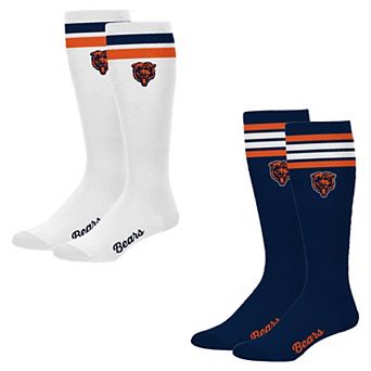 Women's PRO Compression Chicago Bears Varsity Stripe Knee-High Compression Socks Two Pack