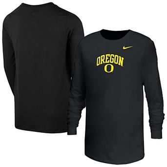 Youth Nike Black Oregon Ducks Arched Core Long Sleeve T-Shirt