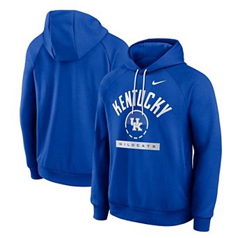 Men's Nike Royal Kentucky Wildcats Courtside Practice Dri-FIT Raglan Fleece Hoodie