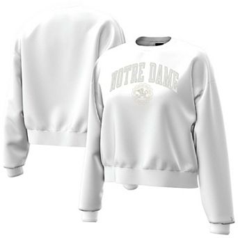 Women's Under Armour White Notre Dame Fighting Irish Icon Fleece Sweatshirt