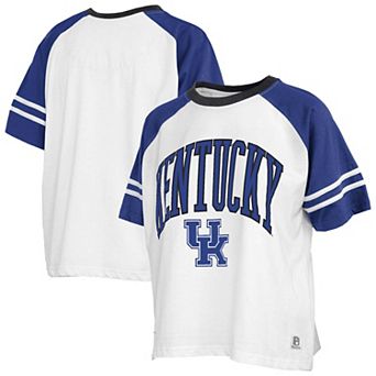 Women's Pressbox White Kentucky Wildcats Sky Colorblock Slub T-Shirt