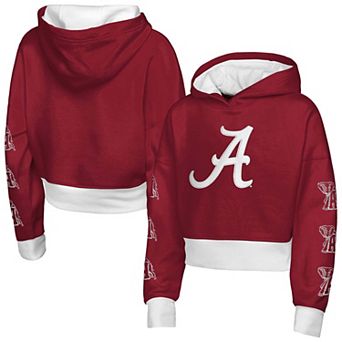 Girls Youth Outerstuff Crimson Alabama Crimson Tide Fair Catch Poly Fleece Hoodie