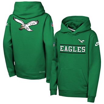 Youth Nike Kelly Green Philadelphia Eagles Sideline Alternate Pack Heavyweight Fleece Hoodie