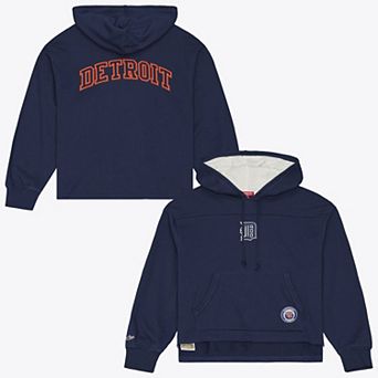 Women's Mitchell & Ness Navy Detroit Tigers Retro Roots Pullover Hoodie