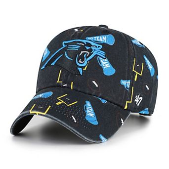 Youth '47 Black Carolina Panthers Stomping Ground Clean Up Adjustable Hat