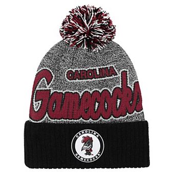 Youth Mitchell & Ness Black South Carolina Gamecocks Mascot Cuffed Knit Hat with Pom