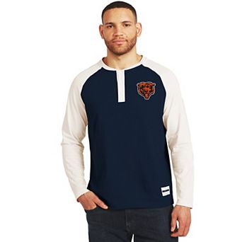 Men's Darius Rucker Collection by Fanatics Navy/White Chicago Bears Henley Long Sleeve T-Shirt