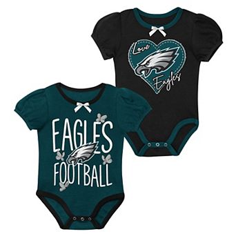 Newborn & Infant Outerstuff Midnight Green/Black Philadelphia Eagles Star Power Two-Piece Bodysuit Set