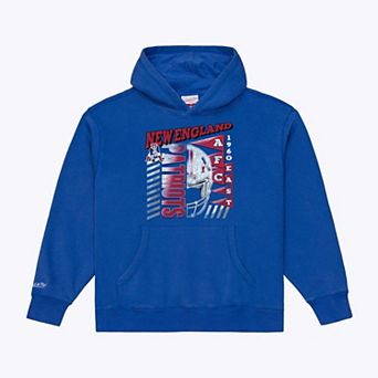 Men's Mitchell & Ness Royal New England Patriots Core Essentials Street Graphic Fleece Hoodie