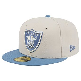 Men's New Era Cream/Blue Las Vegas Raiders Color Pack 59FIFTY Fitted Hat