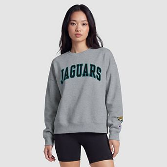 Jacksonville Jaguars Champion Women's Contrast Lined Sweatshirt - Heather Gray