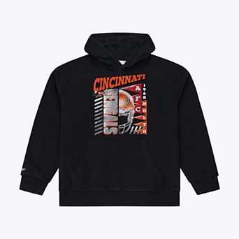 Men's Mitchell & Ness Black Cincinnati Bengals Core Essentials Street Graphic Fleece Hoodie