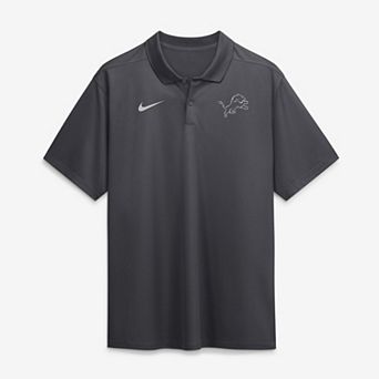 Men's Nike Anthracite Detroit Lions Fractal Logo Victory Dri-FIT Polo