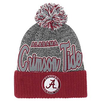 Youth Mitchell & Ness Crimson Alabama Crimson Tide Mascot Cuffed Knit Hat with Pom