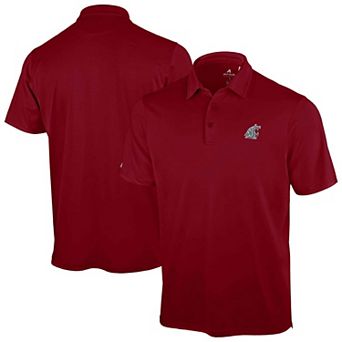Men's Antigua Crimson Washington State Cougars Unshakeable Solid Polo